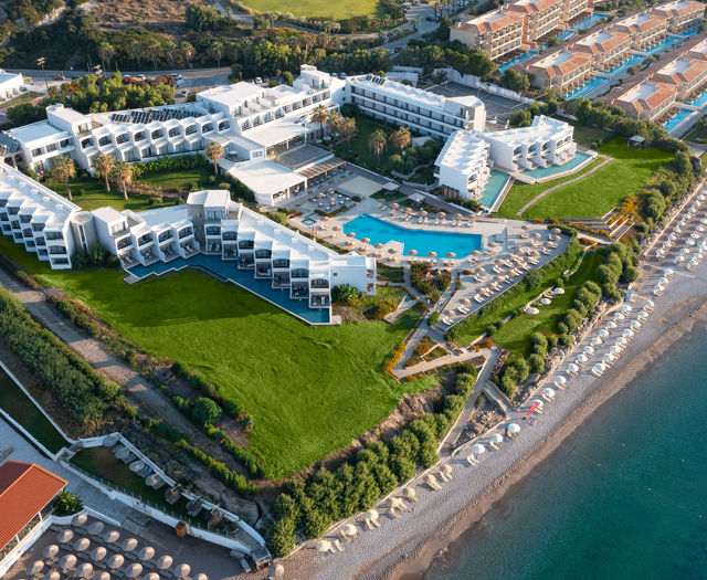 Paralos Rodos Lifestyle Hotel the beach and the hotel